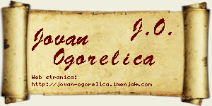 Jovan Ogorelica vizit kartica